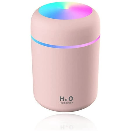 

Goorabbit 3 Packs Portable 300ml Humidifier USB Ultrasonic Dazzle Cup Aroma Diffuser Cool Mist Maker Humidifier Purifier with Romantic Ligh(Pink)