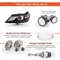thumbnail image 4 of AKKON - Fits 2014 2015 2016 2017 2018 2019 2020 Chevy Impala Sedan [HID/Xenon Non-AFS Type] Projector Black Headlight Driver Left Side, 4 of 7