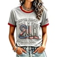thumbnail image 5 of ZCNKMX Women's Never Forget 911 Memorial T Shirt We Will Never Forget 9/11 Tee American Flag Patriotic Crewneck Shirt Army Green XXXL, 5 of 7