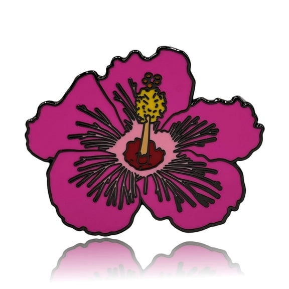 Hibiscus Flower Enamel Pin - Clayton Jewelry Labs