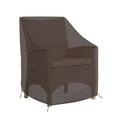 thumbnail image 4 of COVERS&ALL Outdoor Chair Cover, 12 Oz Waterproof UV & Weather Resistant Patio Furniture Sofa Cover for Outdoor Outside Seating Lawn Garden, with Air Vents & Drawstrings (40"W x 40"D x 36"H, Coffee), 4 of 7