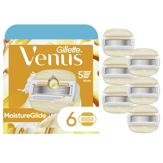Recambios para cuchillas de afeitar Venus MoistureGlide para mujer, 6 unidades