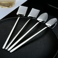 thumbnail image 3 of 4PCS 304 Stainless Steel Spoon,Flat Tip Shovel, 7-Inch Long Handle Iced Tea Spoon, Coffee Spoon, Ice Cream Spoon, Stainless Steel Cocktail Stirring Spoons, 3 of 7