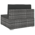 thumbnail image 4 of vidaXL Patio Furniture Rattan Sofa Chair Middle Seat with Cushions Poly Rattan, 4 of 4