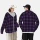 thumbnail image 4 of Fotbe Purple Black Plaid Chaqueta con Protección Solar UPF 50+ para Hombre y Mujer, Camisa con Capucha y Bolsillos-Medium, 4 of 7