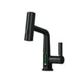 thumbnail image 1 of Temperature LED Digital Display Waterfall Basin Faucet, Pull Out Faucet Stream Sprayer Hot Cold Water Tap Mixer Bathroom Faucets ,Versatile Features, 1 of 7
