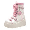 thumbnail image 1 of Dsscvnef New Punk Motorcycle Thick Sole Mid Boot Women's Motorcycle Boot Women's Mid Boot, 1 of 9