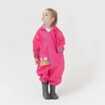 thumbnail image 5 of Toddler Kids Rain Suit For Toddler Boys And Girls One Piece Raincoat Waterproof Coverall Lightweight Rainwear Rain Jacket Hot Pink Xxl, 5 of 8