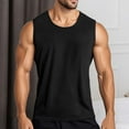 thumbnail image 4 of Fgnfyis Men's Casual Tank Tops Comfortable Loose Fit for Postoperative Recovery Easy Wear Summer Apparel Men's Tank Tops Black S, 4 of 6