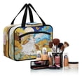 thumbnail image 6 of Travel Toiletry Bag with Metal Hook Large Capacity Cosmetic Bag Toiletry Bags for Travel, Gym, Camping Cat Lies in The Sunflowers, 6 of 9