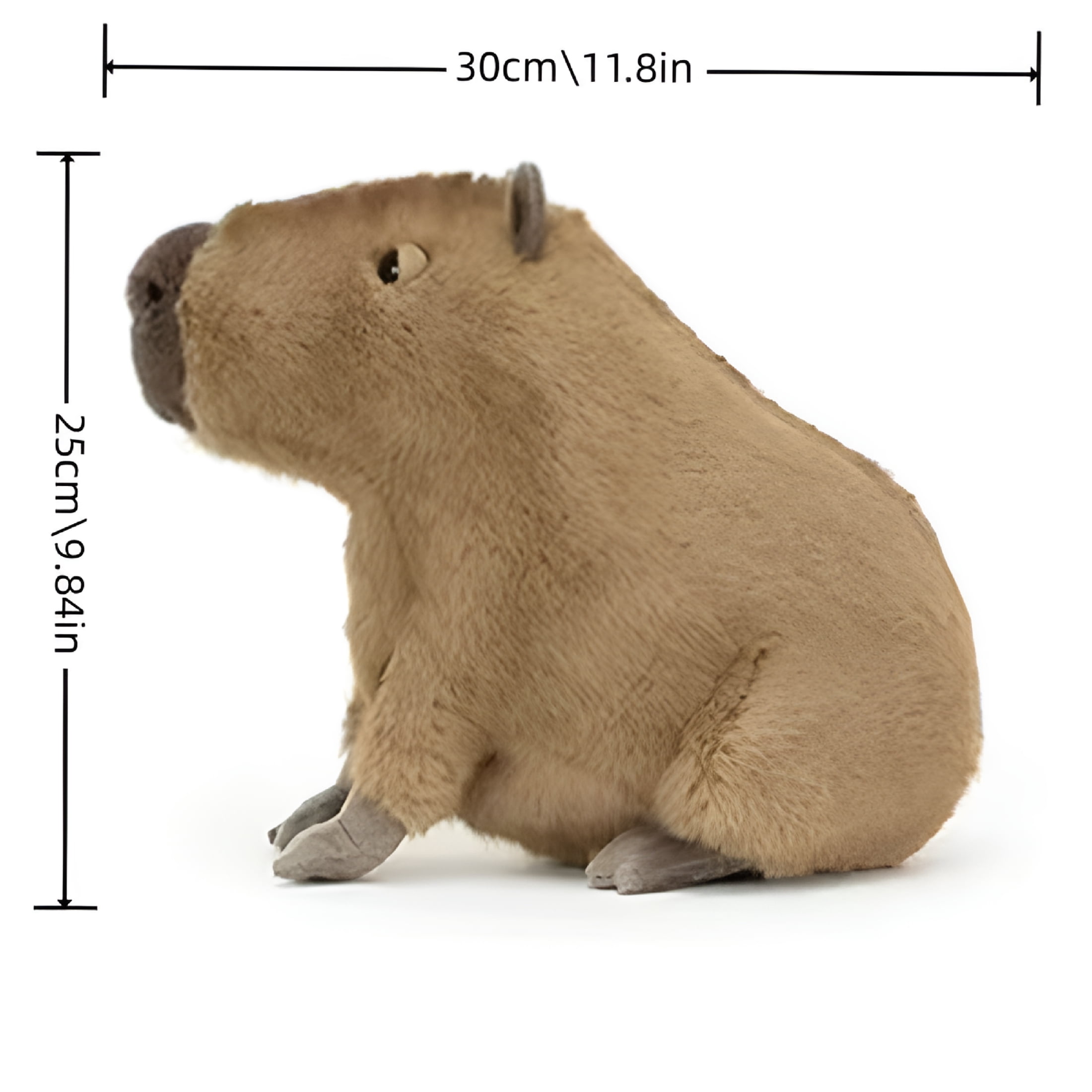 CYFW Realistic Capybara Stuffed Animal – 10.6" Cute Simulation Plush Toy, Soft Crawling Capybara Plushie Pillow for Kids, Girls & Adults, Adorable Model Doll Gift