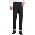 thumbnail image 1 of INSPIRE CHIC Business Dress Pant for Men's Zipper Closure Flat Front Formal Solid Color Straight Trousers, 1 of 6