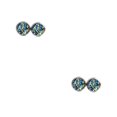 thumbnail image 3 of yingyy 1 Paire de Boucles d'Oreilles Rondes à la Mode Gouttes d'Oreilles Bijoux Incrustation de Strass Clou Léger pour Fête d'Anniversaire Vert Mélangé 2Set, 3 of 6