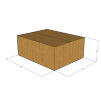 15x12x6 Kraft Brown Corrugated Shipping Boxes, 32 ECT Single-Wall, Qty 75