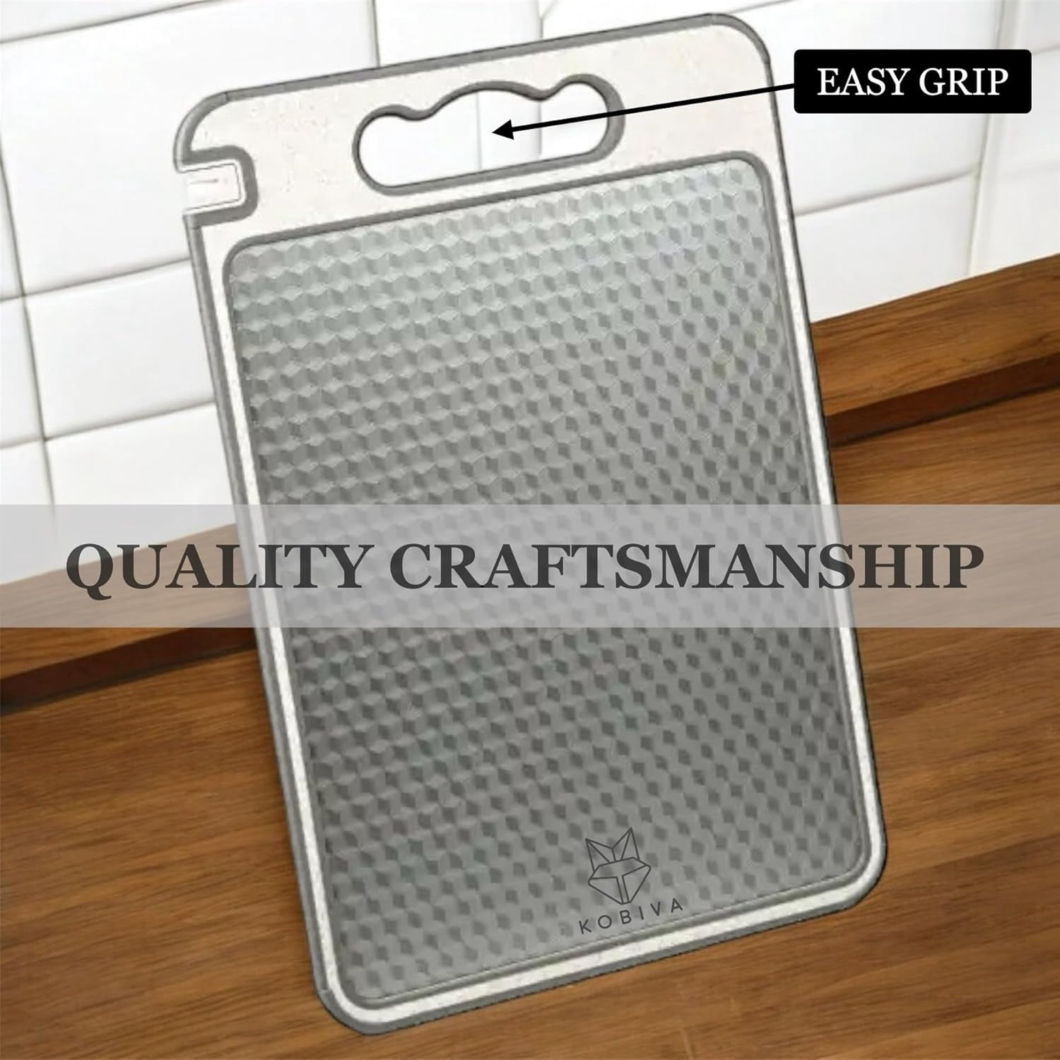 304 Stainless Steel Cutting Board with Built-In Knife Sharpener & Garlic Grinder | Scratch-Resistant Mesh Design, Double-Sided Chopping Board, Dishwasher Safe | Non-Slip, Non-Toxic, Food Grade 14.5"