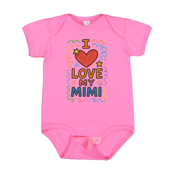 Inktastic I Love My Mimi Heart Boys or Girls Baby Bodysuit
