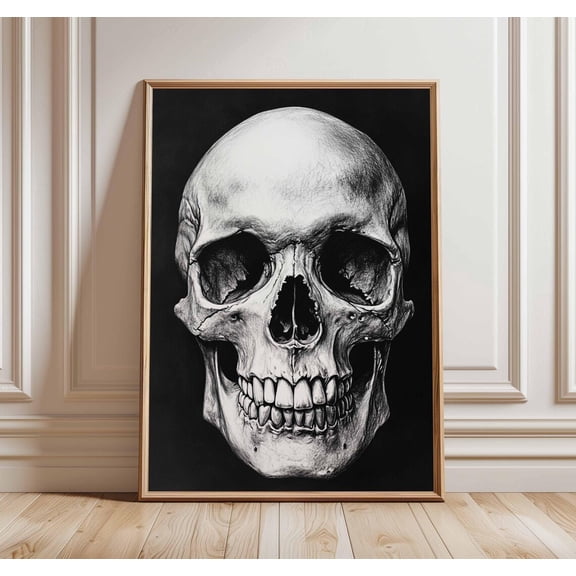 Anatomical Skull Drawing Poster, Unframed Paper Poster 8x10in