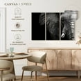 thumbnail image 4 of Elephant Stock Wise Elephant Wall Art - Horizontal Multi Panel Canvas - Living Room Wall Decor - Animal Multi Panel - Black And Gray Decor - 38" x 24", 4 of 4