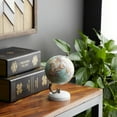 thumbnail image 2 of DecMode 5" Teal World Map Globe with Marble Base, 2 of 8