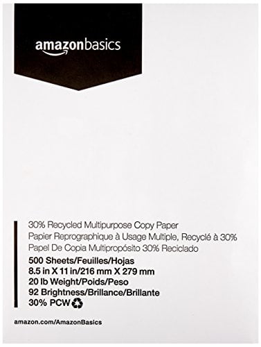 Photo 1 of ** COUPLE REAMS ARE TORE OPEN** Amazon Basics Multipurpose Copy Printer Paper, 8.5" x 11", 20 lb, 10 Reams, 5000 Sheets, 92 Bright, White