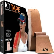 KT Tape Kinesiology Therapeutic Tape Cotton 150 Precut Strips (2 in x 10 in) - Beige