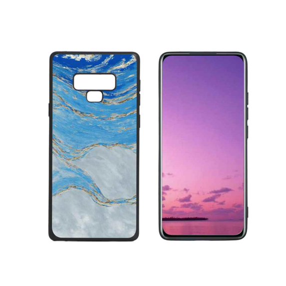Blue-Marble-55 Phone Case, Degined for Samsung Galaxy Note 9 Case Men Women, Flexible Silicone Shockproof Case for Samsung Galaxy Note 9