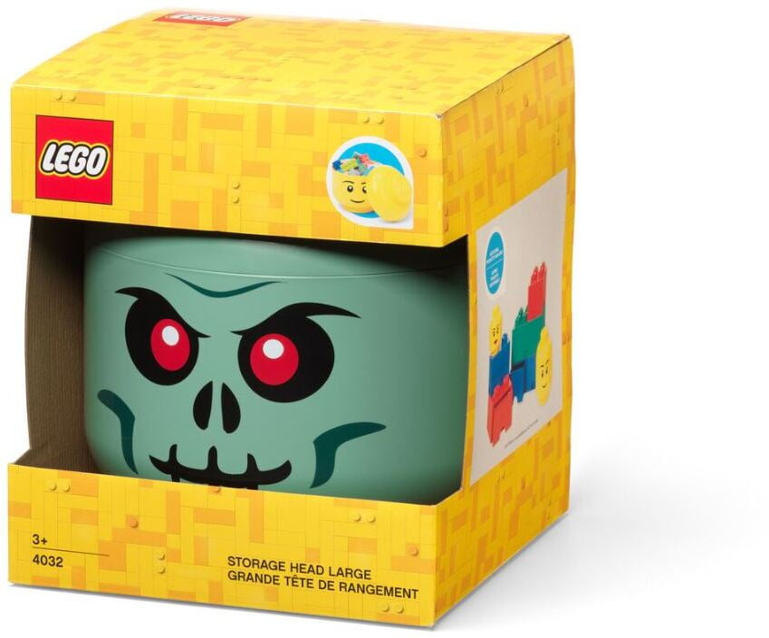 LEGO Large Stackable Storage Head, Green Skeleton