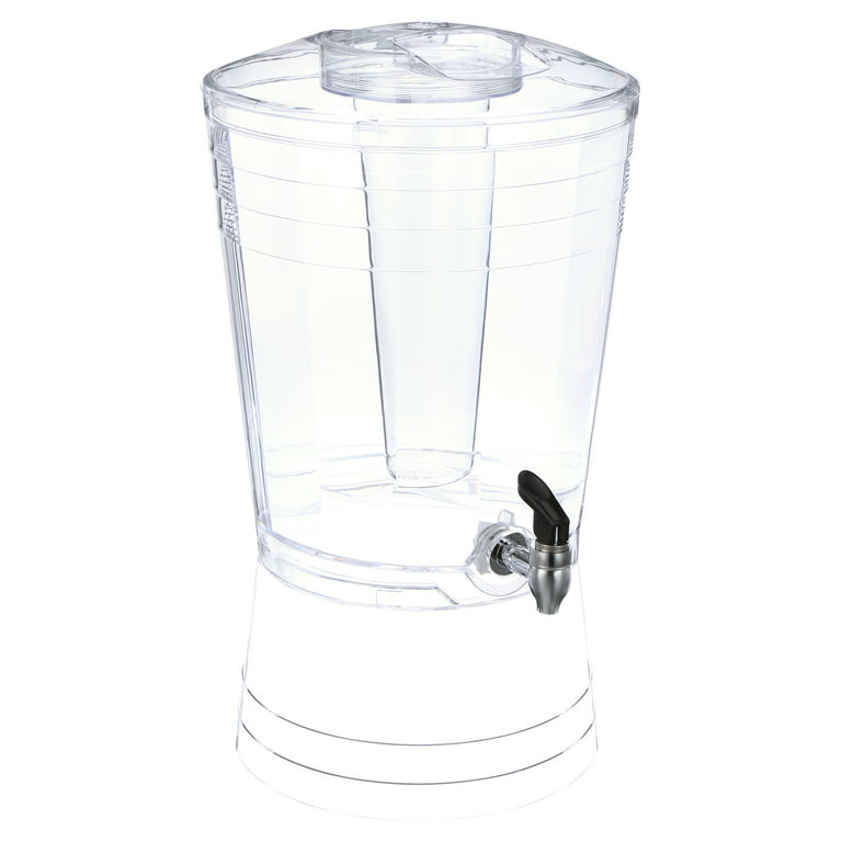GZMR Black Poly Beverage Dispenser with Stand - Hot/Cold
