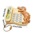 thumbnail image 3 of Wdhugt Dinosaur Telephone Toy For Kids Interactive Learning Phone With Letters And Numbers Educational Talking Toy For Boys And Girls 3+ Years Old Khaki Color Plastic Material Khaki, 3 of 8