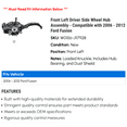 thumbnail image 2 of Front Left Driver Side Wheel Hub Assembly - Compatible with 2006 - 2012 Ford Fusion 2007 2008 2009 2010 2011, 2 of 2