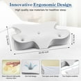thumbnail image 2 of MOONORAH Cervical Pillow for Neck and Shoulder, Ergonomic Side Sleeper Pillow for Neck Support, Contour Memory Foam Pillows for Side Back & Stomach Sleepers with Cooling Pillowcase, Gray, 2 of 7