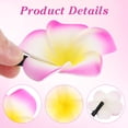 thumbnail image 3 of Pinzas para el cabello con flores de plumeria vibrantes para mujer, accesorios de verano de estilo hawaiano, juego de 12 piezas, 3 of 7