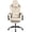 Beige White, variant on Gaming Chair with Footrest Ergonomic Computer Chair Massage Lumbar Cushion, Racing Video Game Chair Adjustable Rocker Recliner Executive Office Desk Chair Pu Leather for Adults
