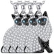 thumbnail image 2 of Collares de felinos CatNeck07 4Pzas Siamese Plata/Negro Metal Cadena y Dije., 2 of 2