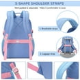 thumbnail image 4 of Water Resistant Backpack for women womens womens womens, Casual Multi Pockets Daypack with 15.6 inch Laptop pocket for Travel women College (Purple With Embroidery), 4 of 8