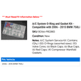 thumbnail image 2 of A/C System O-Ring and Gasket Kit - Compatible with 2006 - 2015 BMW 750Li 2007 2008 2009 2010 2011 2012 2013 2014, 2 of 2