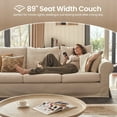 thumbnail image 5 of Vorthio 3-Seater Sofas, 89"Washable Slipcover Couch, Classic Sofa with Roll Arm for Living Room, Beige, 5 of 12