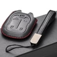 thumbnail image 4 of Vitodeco Leather Smart Key Fob Case Compatible with Chevrolet Silverado 1500, 2500, 3500 2019 - 2023, GMC Sierra 2019 - 2023 (5-Button, Black/Red), 4 of 5
