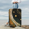 thumbnail image 5 of Cauagu Abstract Gold Floral Galaxy Print Travel Luggage Cover,Travel Dust-proof Suitcase Cover Softside Suitcase Protector for 18-32inch,Not Included Suitcase, 5 of 8