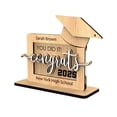 thumbnail image 3 of Desktop Ornament 2025 Graduation Season Card Clip Trophy Wooden Crafts Decoration, 3 of 5