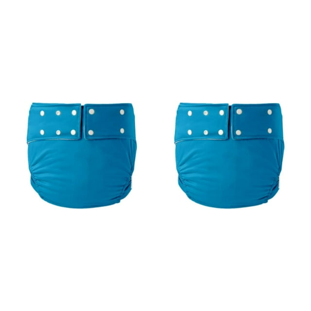 Dalazy Couches en Tissu pour Adultes Couche Réutilisable contre l'Incontinence Sans Fuite Bleu Lac 72-92cm 2ensemble