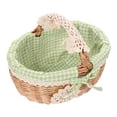 thumbnail image 4 of MLINS for Wicker Storage Basket Storage Decoration Shopping 25X19CM Green, 4 of 8