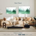 thumbnail image 4 of Elephant Stock Pine Tree Silhouette Wall Art - Horizontal Canvas Wall Art - Living Room Wall Decor - Abstract Canvas - Green And White Decor - 45" x 30", 4 of 8
