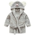 thumbnail image 4 of Mercatoo Kids Bathrobe Unisex Baby Plush Animal Robe Hooded Towel Toddler Boys Girls Spa Bath Robe,Baby Beach Towel, 4 of 9