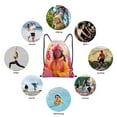 thumbnail image 6 of Daiia Digital Nomad Pink Landscape Pattern Drawstring Backpack, Gym Bag, Lightweight Backpack, Water-Resistant Bag Travel Sports Backpack, Fitness Bag, Yoga Bag-Medium, 6 of 6