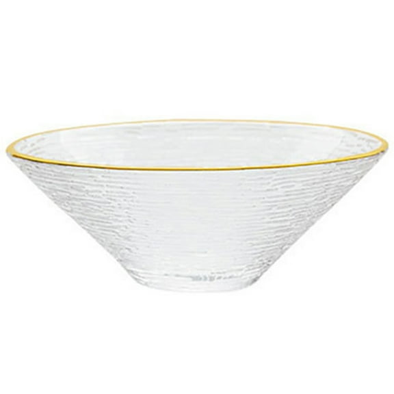 NICEXMAS 1Pcs Decorative Fruit Bowl Clear Glass Conical Shape 4.72X4.72X1.77in For Weddings And Home