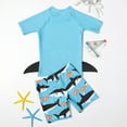 thumbnail image 5 of URMAGIC 1-5T Toddler Baby Boys Short Sleeve Rash Guard Trunks Two Pieces Swimsuits Cartoon Swimwear, 5 of 11