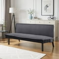 thumbnail image 4 of Gewnee Futon Sofa Bed,Modern Velvet Convertible Sofa Bed with 3 Adjustable Backrest Angles,Loveseat Sleeper Couch for Living Room Apartment Furniture.Dark Grey, 4 of 10