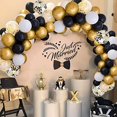 thumbnail image 3 of 72 Pack Black Gold Confetti Balloons Kit, 12 Inch Black Gold White Balloons and Gold Confetti Balloons with Balloon Ribbons for Graduation Birthday Wedding Baby Shower Party Decorations Black White, 3 of 5