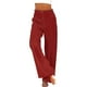 thumbnail image 1 of Pantalones palazzo de lino de cintura alta y pierna ancha para mujer, con cordón y bolsillos, 1 of 6
